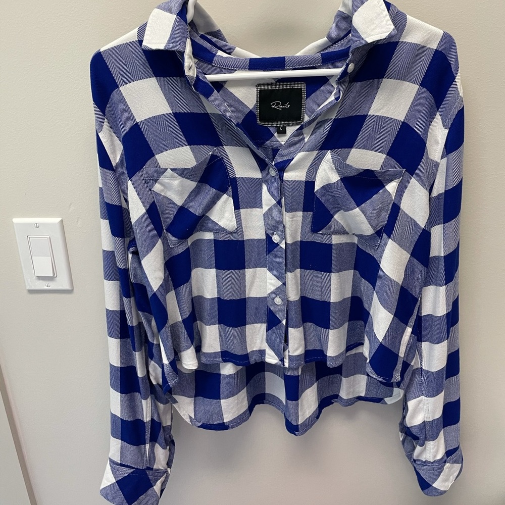 Rails cropped flannel shirt